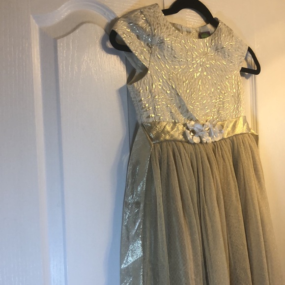 Girls Dollie and Me Gold Party Dress - Picture 2 of 7